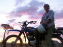 motorbike sunset